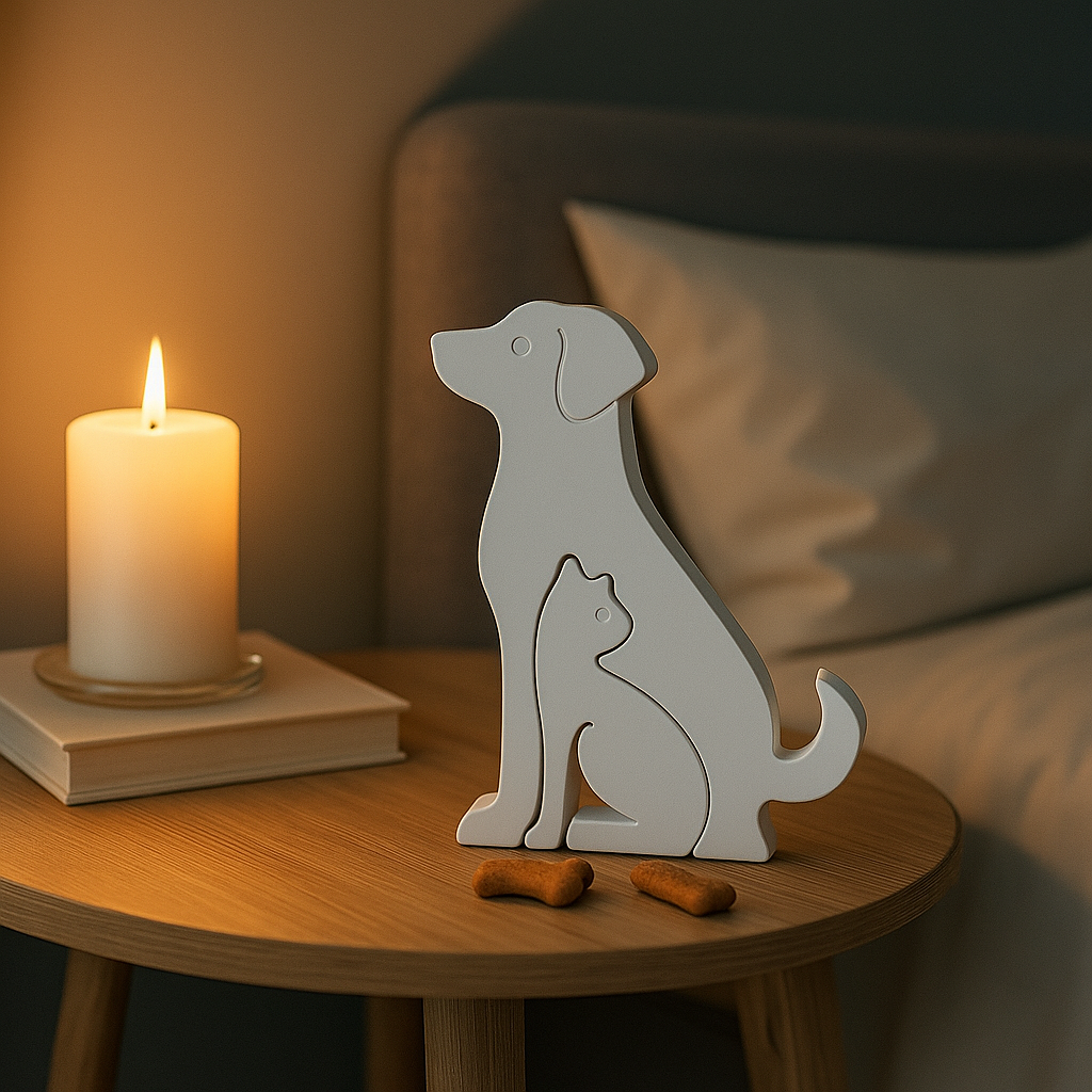 Deko Figur - Hund& Katze