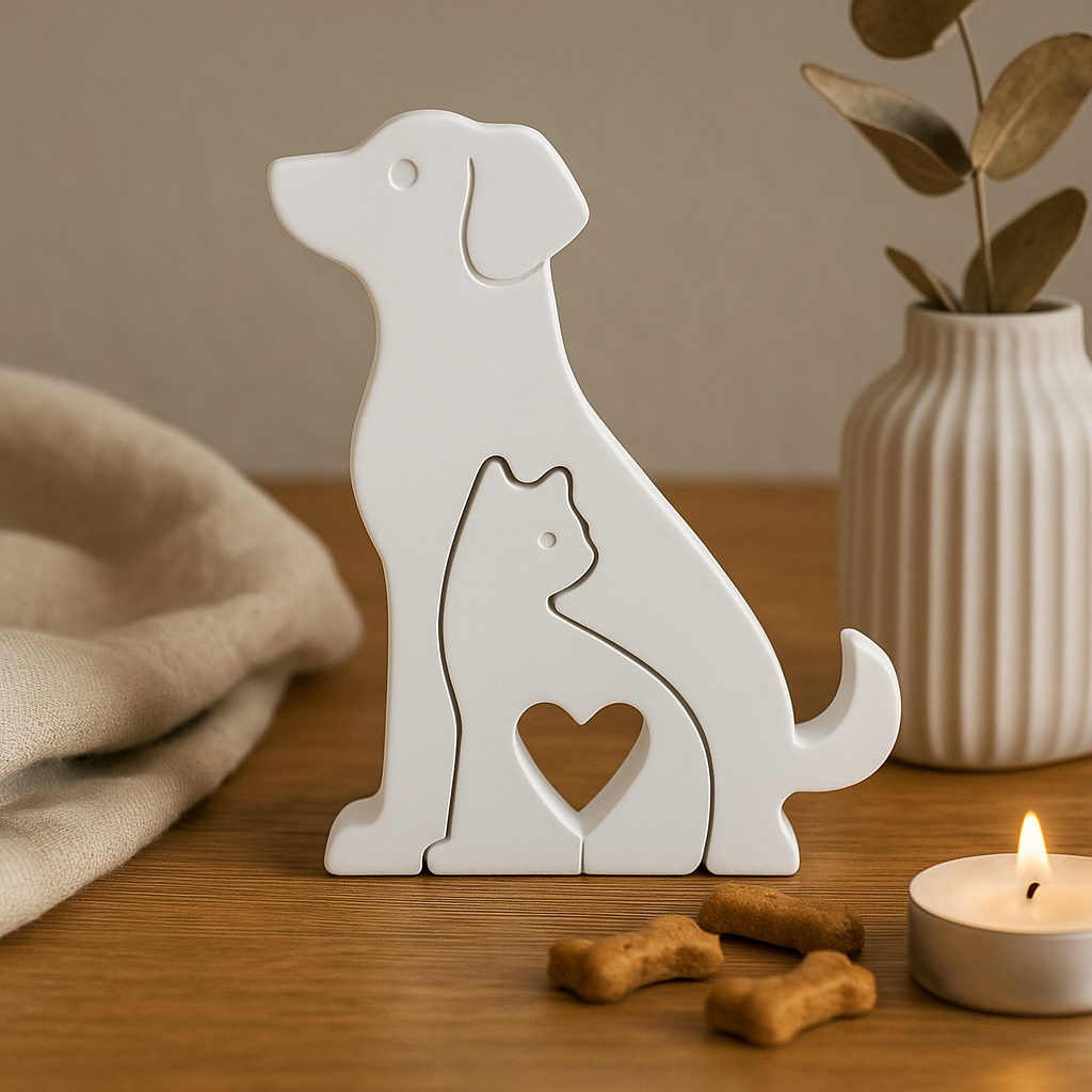 Deko Figur - Hund& Katze